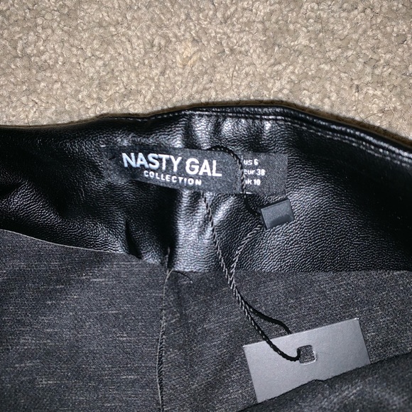 NASTY GAL FAUX LEATHER SHORTS - Picture 2 of 2